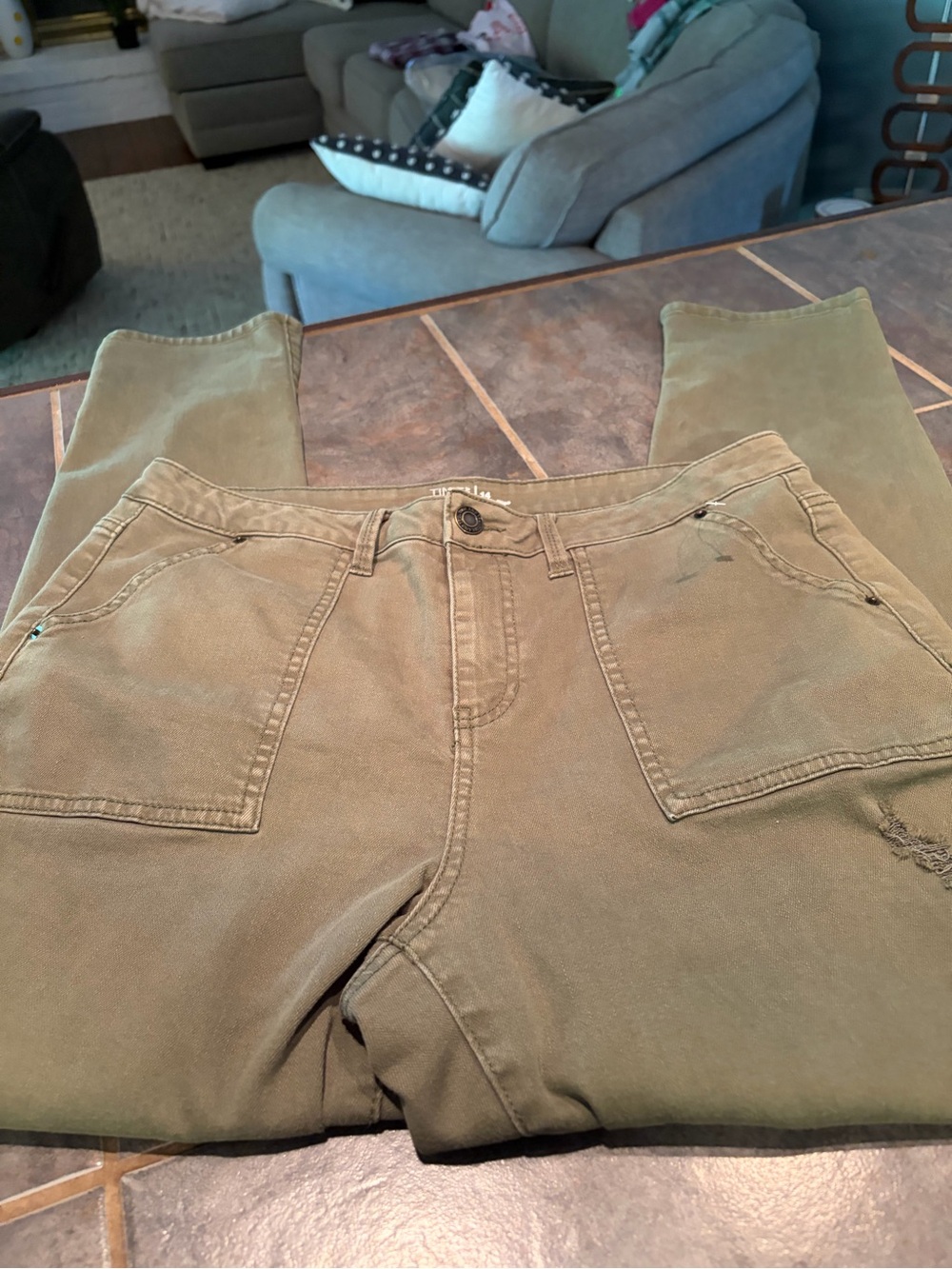 Time and Tru Olive Green Skinny Jeans